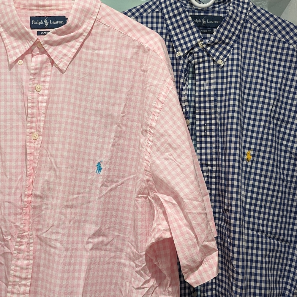 Lot of 2 Ralph Lauren Classic Fit 2XLT short sleeve shirts